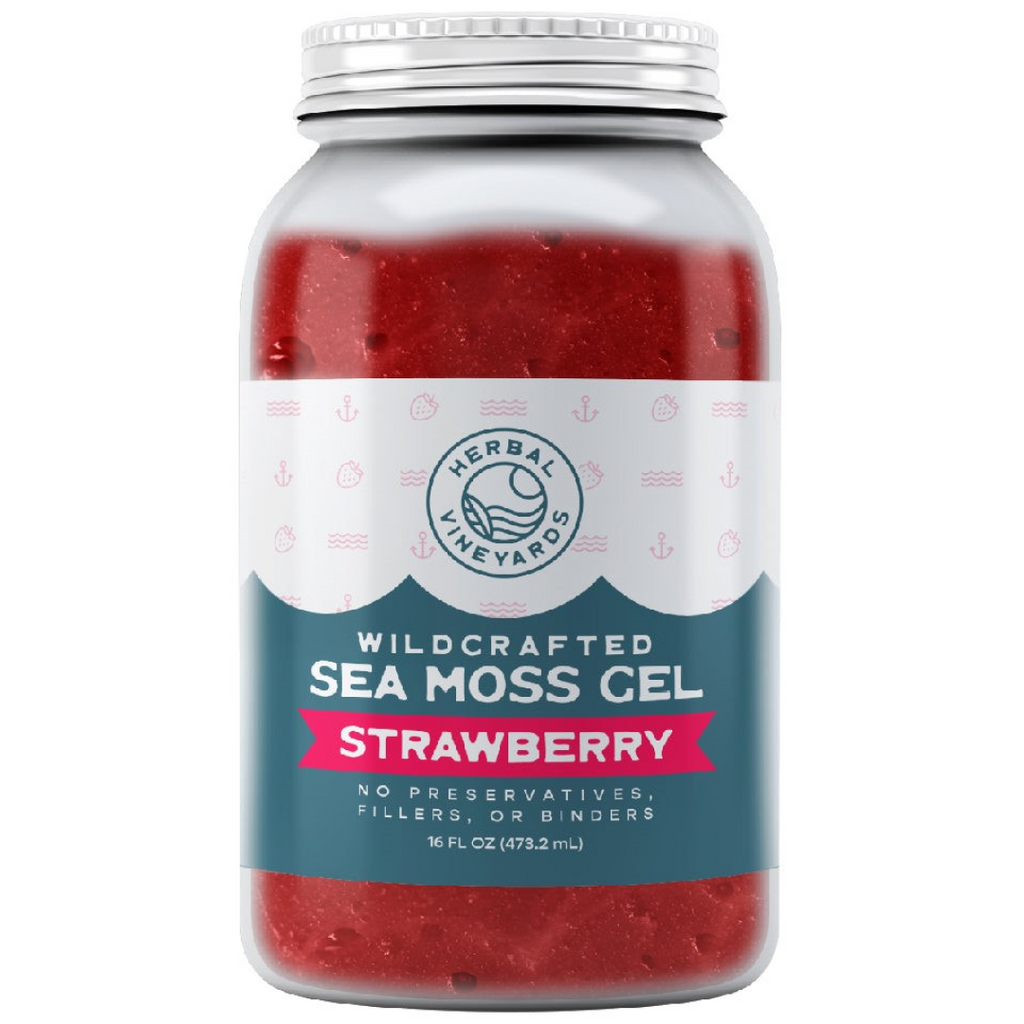 Exclusive Strawberry Sea Moss Gel (16oz) | Herbal Vineyards
