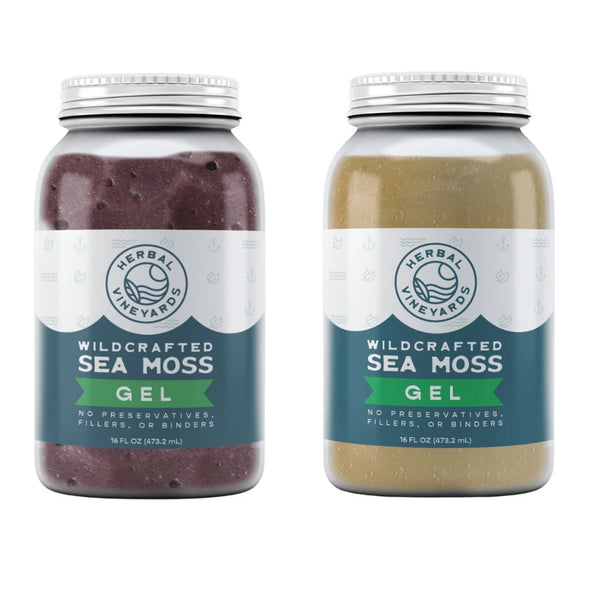 60 Day Sea Moss Gel Bundle — Gold & Purple Gel Duo | Herbal Vineyards