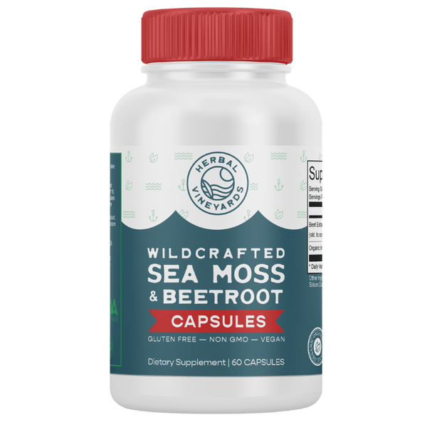Organic Sea Moss & Beet Root Capsules - 60 Count