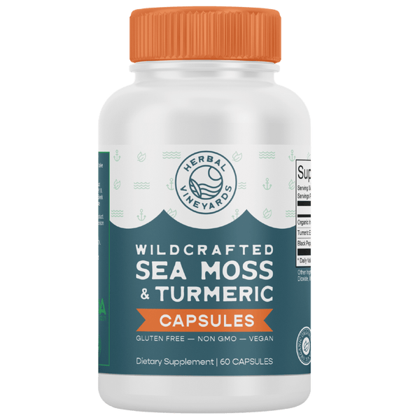 Organic Sea Moss & Turmeric Capsules - 60 Count